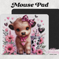 Cute Floral Cow Mouse Pad