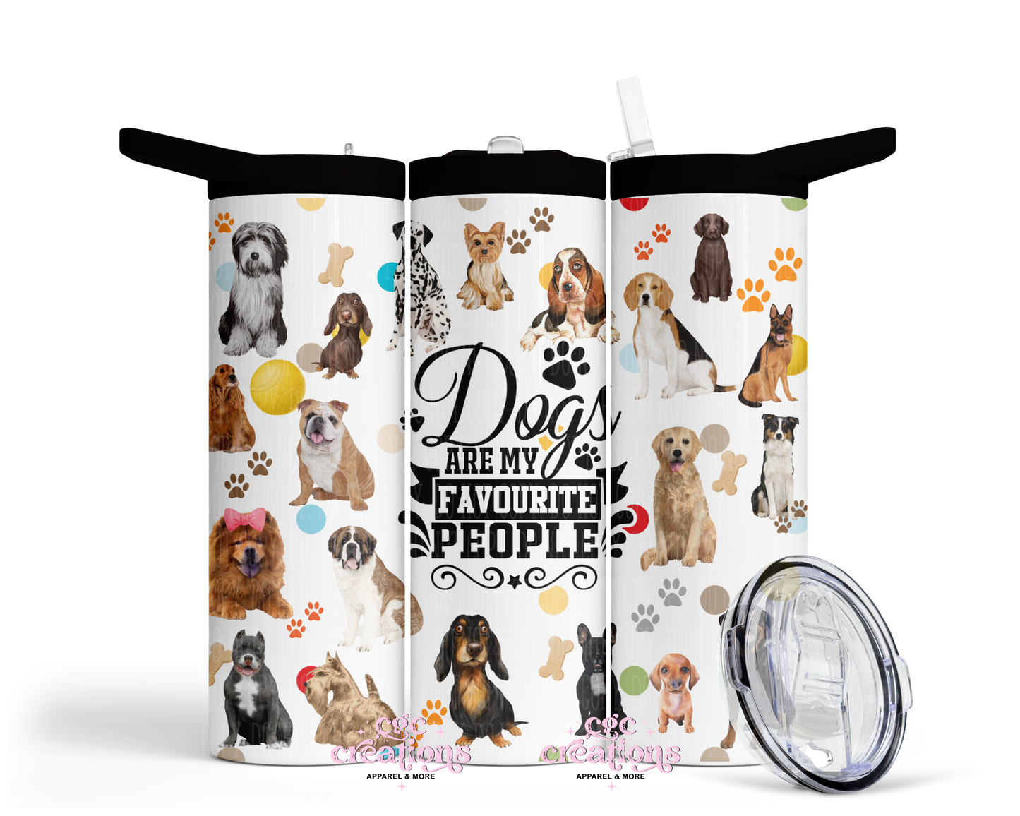 Dogs Are My Favourite People 20oz Insulated Tumbler