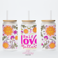 Self Love Matter's 16oz Glass Cup With Lid