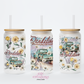 Dandelion - Born To Live Free Riding On A Breeze 16oz Glass Cup With Lid
