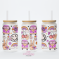 Groovy 16oz Glass Cup With Lid