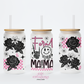 Feral Mama 16oz Glass Cup With Lid