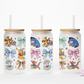 Easter Eggs & Bows 16oz Glass Cup With Lid