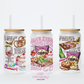 Mama's Evening Addiction Snack Club 16oz Glass Cup With Lid