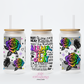Mama It's Ok 16oz Glass Cup With Lid