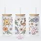Bear 16oz Glass Cup With Lid