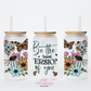 Be The Best Version Of You 16oz Glass Cup With Lid