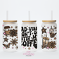 Bad Vibes Don't Go With My Coffee 16oz Glass Cup With Lid