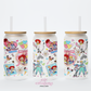 Best Friends Forever 16oz Glass Cup With Lid