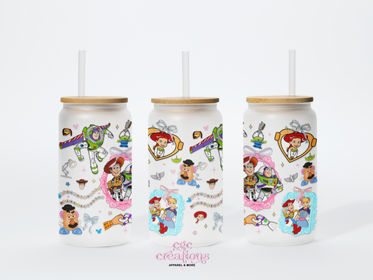 T.S. 16oz Glass Cup With Lid