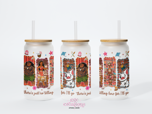 Island Adventurer # 2- 16oz Glass Cup With Lid