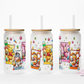 Happy Easter #4 16oz Glass Cup With Lid