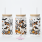 Halloween Goose 16oz Glass Cup With Lid