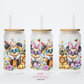 Mouse & Friends 16oz Glass Cup With Lid