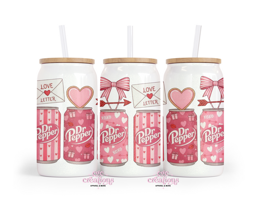 Pepper Pop 16oz Glass Cup With Lid