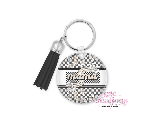 Retro Mama Acrylic Keychain