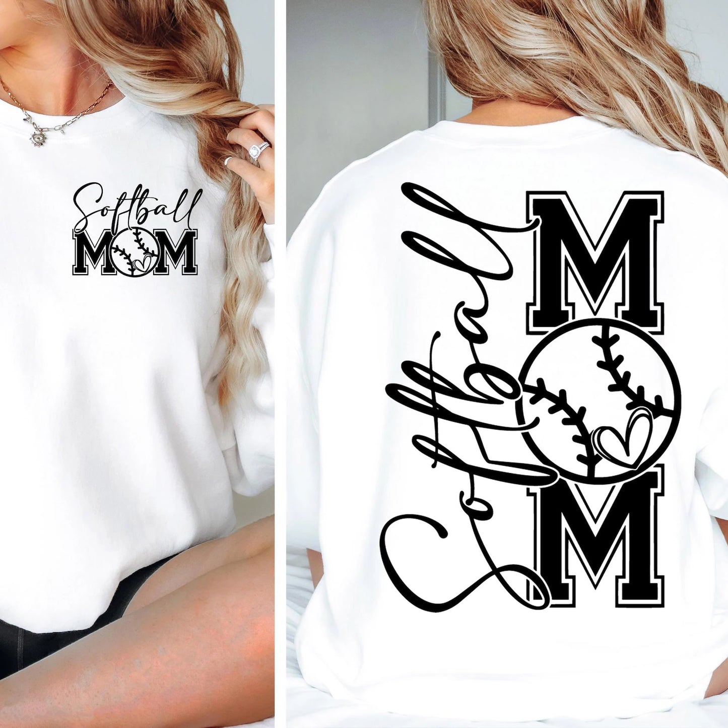 Softball Mom Crewneck Sweatshirt