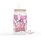 In My Self Love Era 16oz Glass Cup With Lid