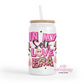 In My Self Love Era 16oz Glass Cup With Lid