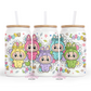 Booboo Monster 16oz Glass Cup With Lid