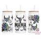 Western Mama 16oz Glass Cup With Lid