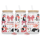 Meowy Christmas 16oz Glass Cup With Lid