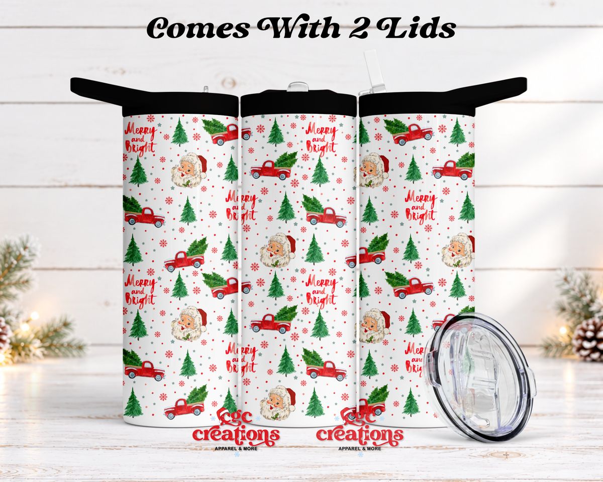 Merry And Bright 20 oz Insulated Tumbler