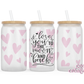 Love You To The Moon 16oz Glass Cup With Lid