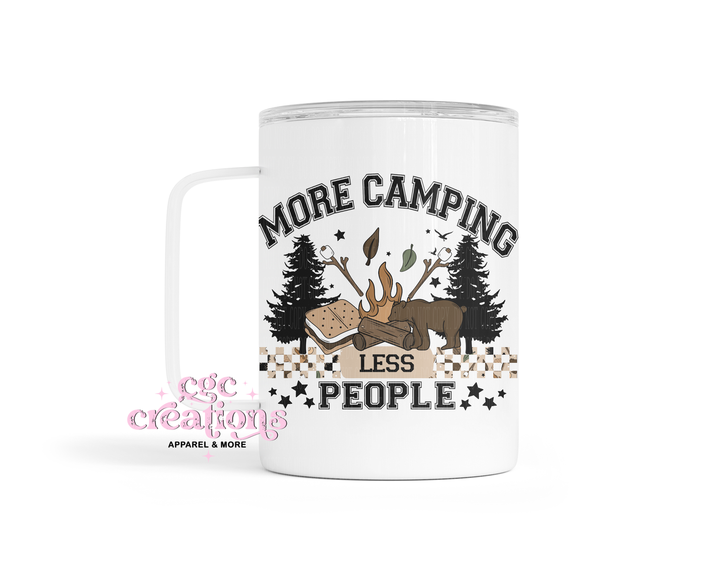 More Camping Less People Insulated Coffee Tumbler