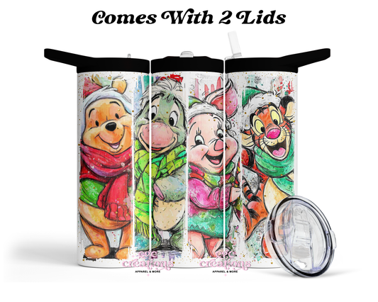 A Bear And His Friends Christmas - 20 oz Insulated Tumbler