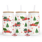 Red trucks 16oz Glass Cup With Lid