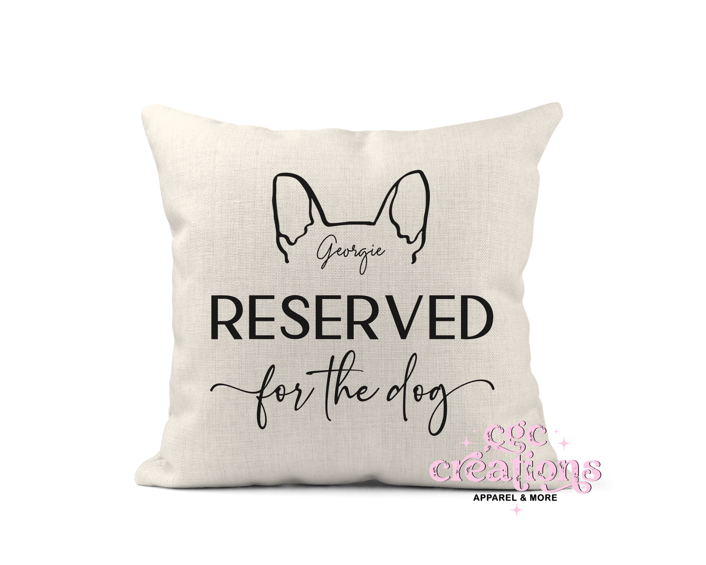 Personalized Reserved For The Dog Pillow