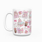 Books And Iced Coffee 15oz Ceramic Coffee Mug