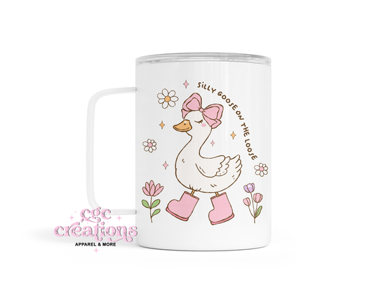 Silly Goose On The Loose Insulated Coffee Tumbler