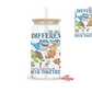 Swim Together 16oz Glass Cup With Lid