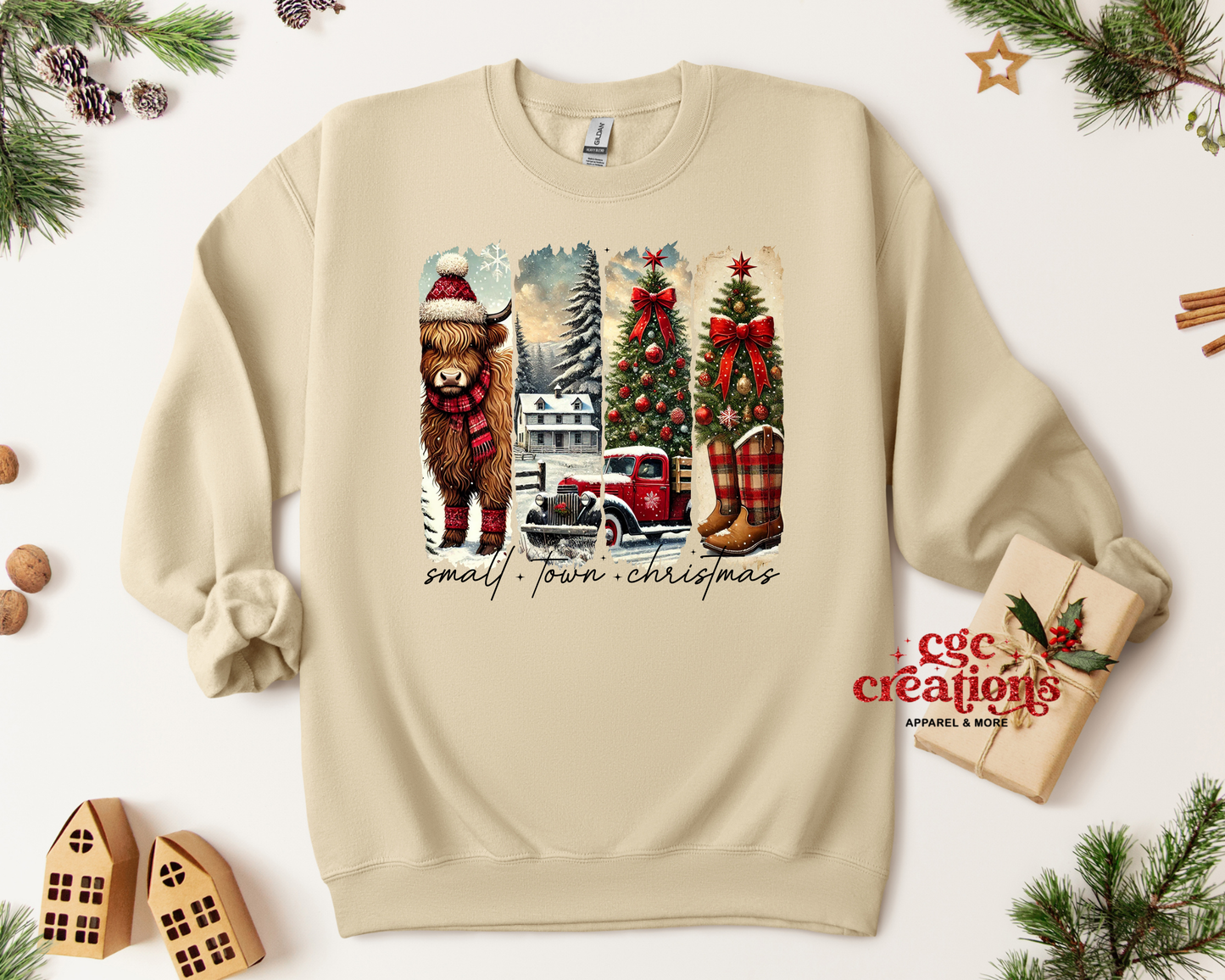 Small Town Christmas Crewneck Sweatshirt