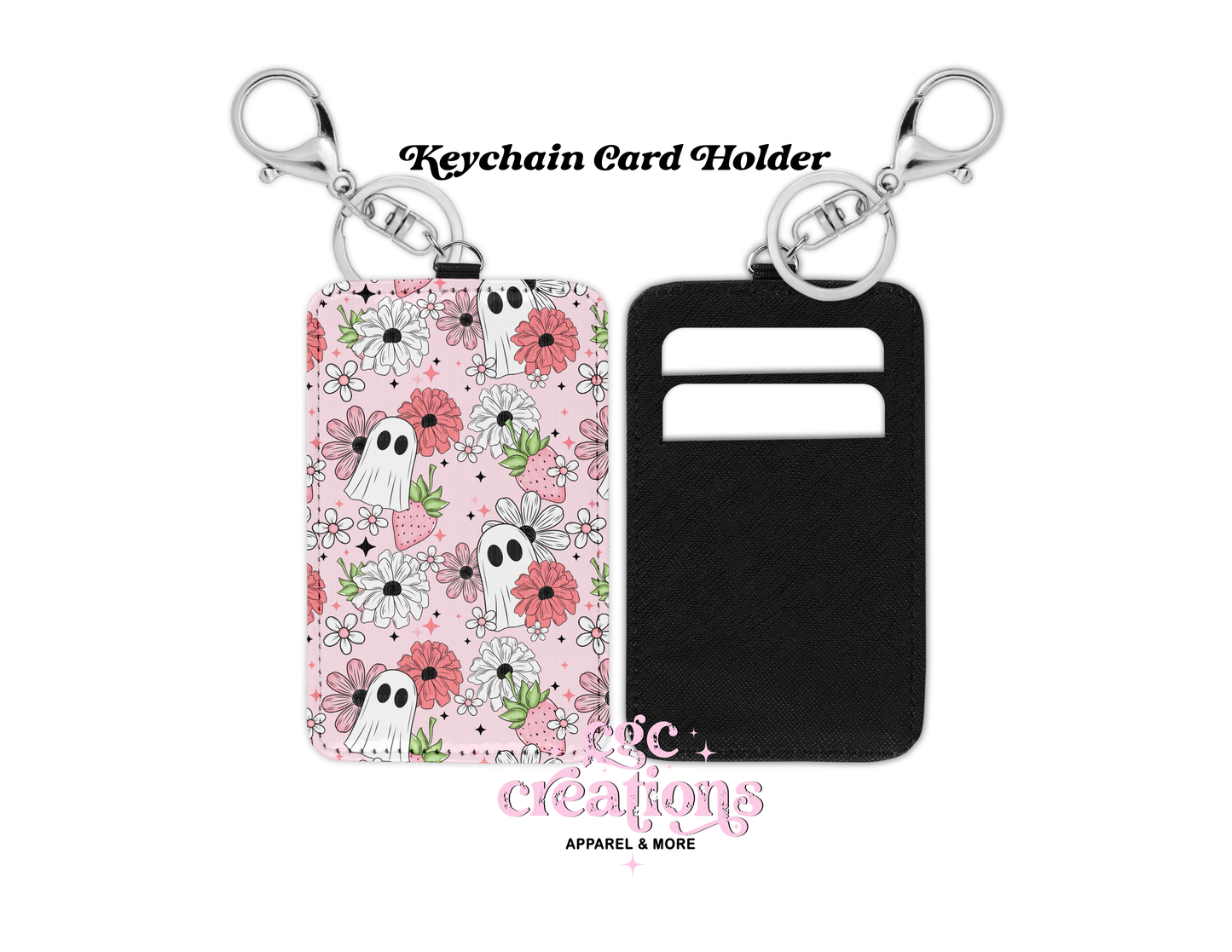 Spring/Summer Ghostie Keychain Wallet (2 card slots)