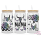 Western Mama 16oz Glass Cup With Lid